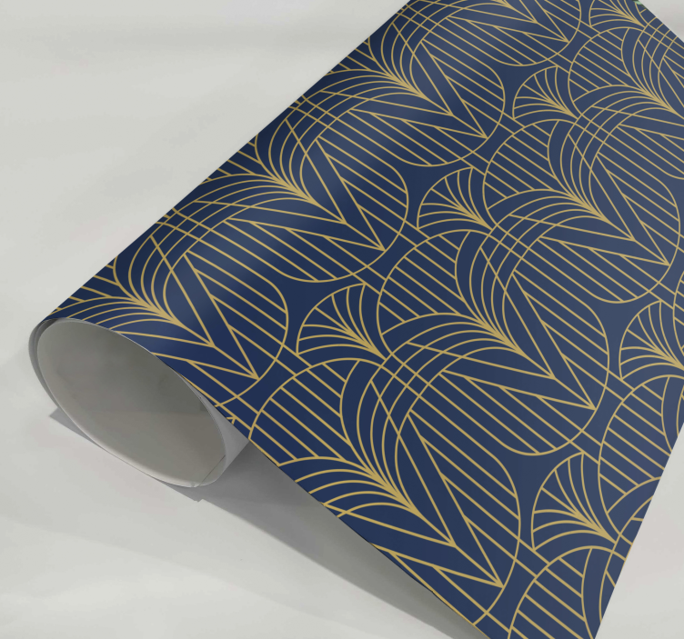 art deco pattern with gold details print sticker - TenStickers