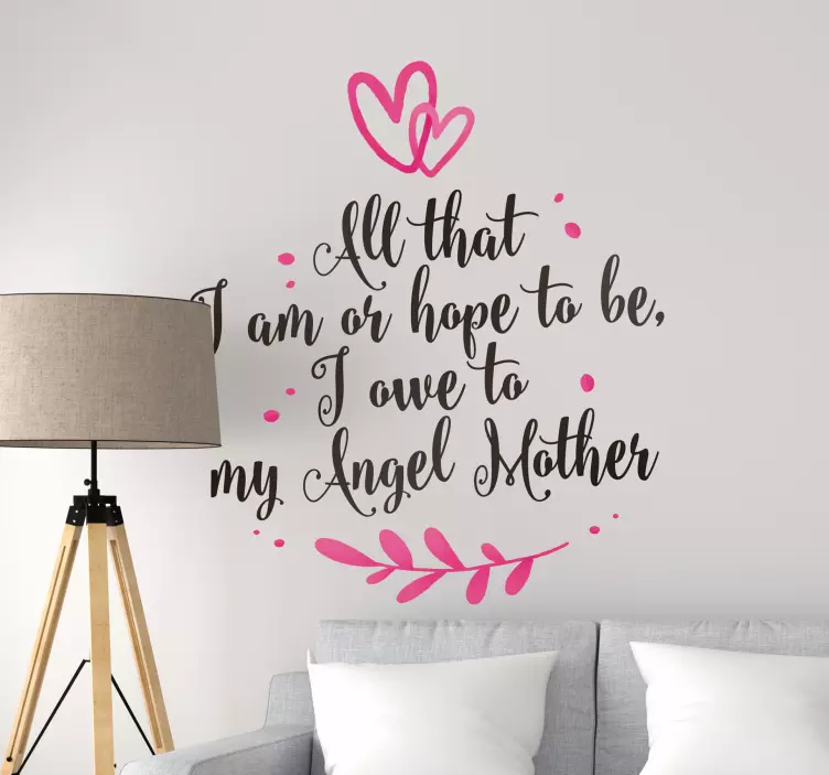 Abraham Lincoln Mother Quote Sticker - TenStickers