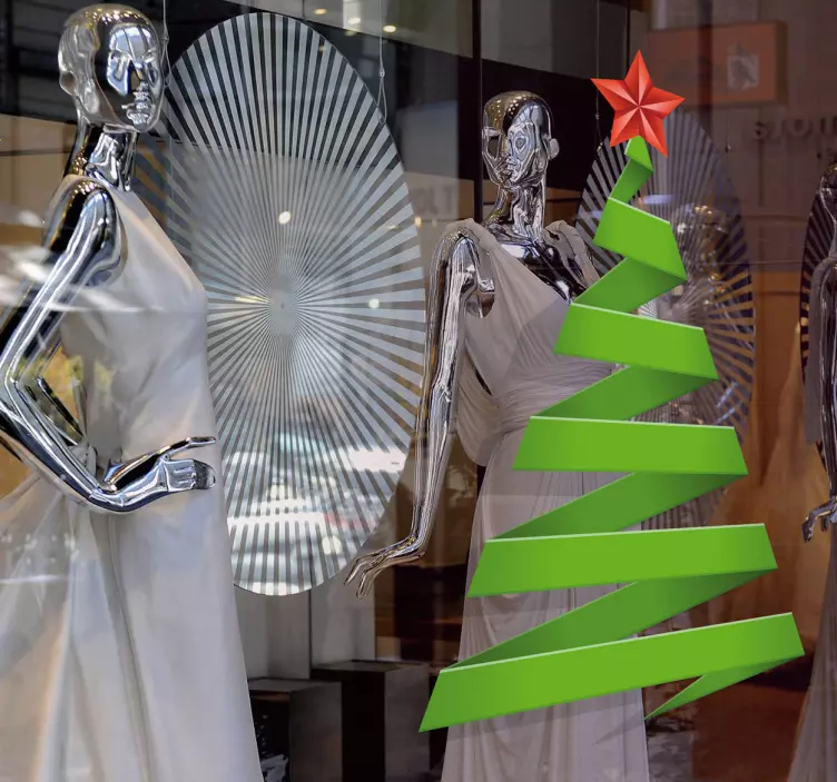 Abstract Christmas Tree Sticker - TenStickers