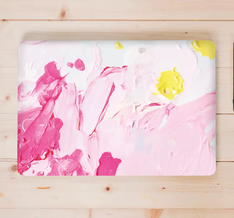 Abstract Pink Swirls laptop skin - TenStickers