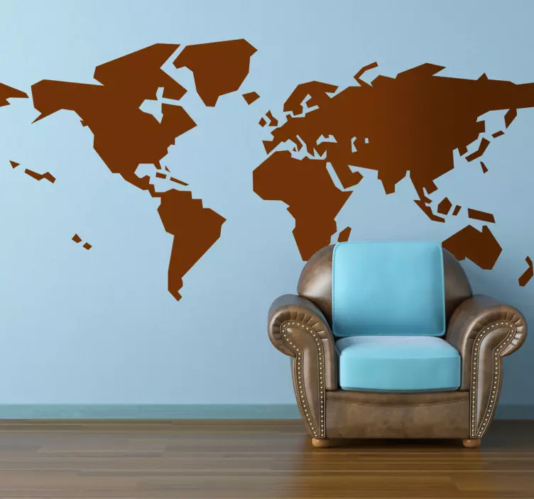 Abstract World Map Sticker - TenStickers
