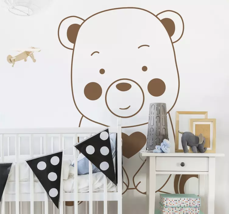 Adorable Bear Figure wall stickers for kid - TenStickers