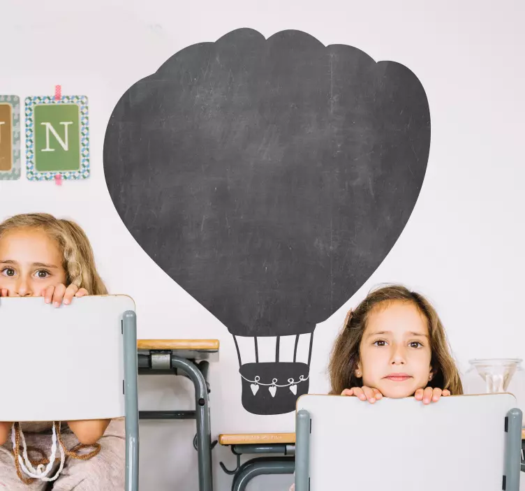 Air Balloon Chalkboard Sticker - TenStickers