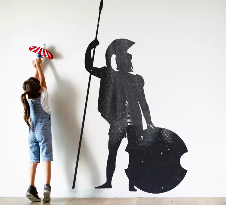 Amazing roman soldier design write on decal - TenStickers