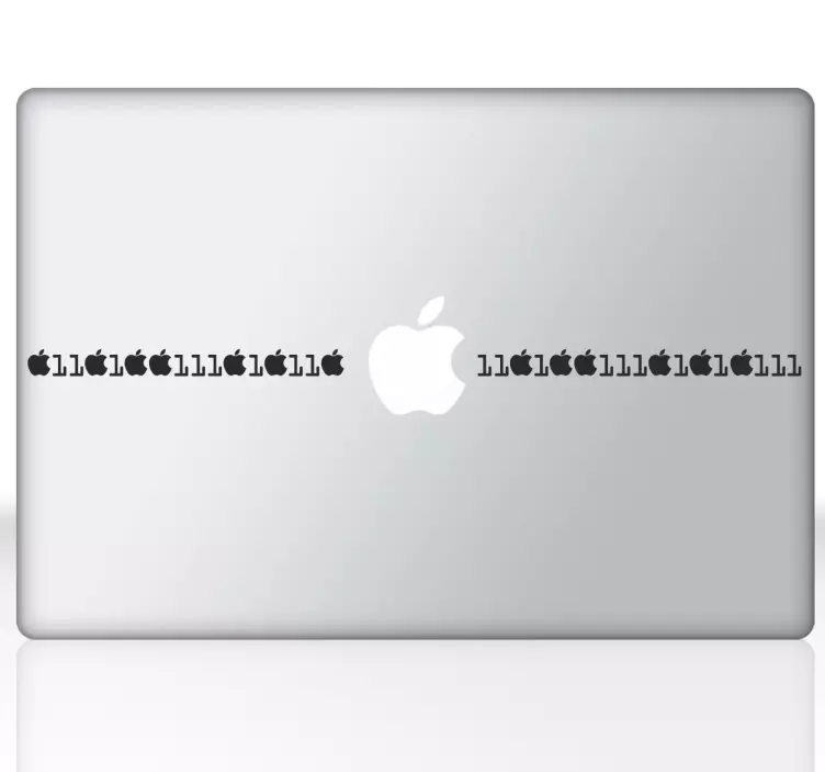 Apple Binary Code Mac Sticker - TenStickers