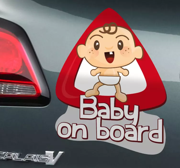 New born baby on board sticker - TenStickers