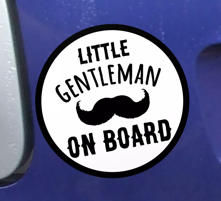 Baby on board sticker gentleman symbol display - TenStickers