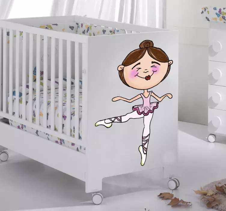 Ballerina girl wall sticker - TenStickers