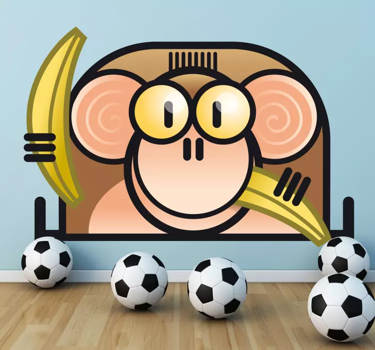Banana Monkey Wall Sticker - TenStickers