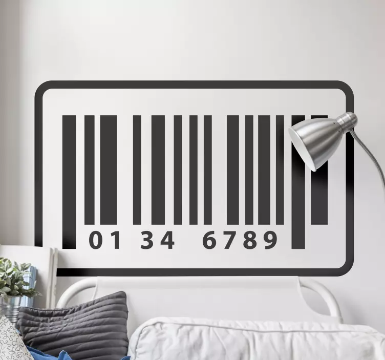 Barcode On Wall object sticker - TenStickers