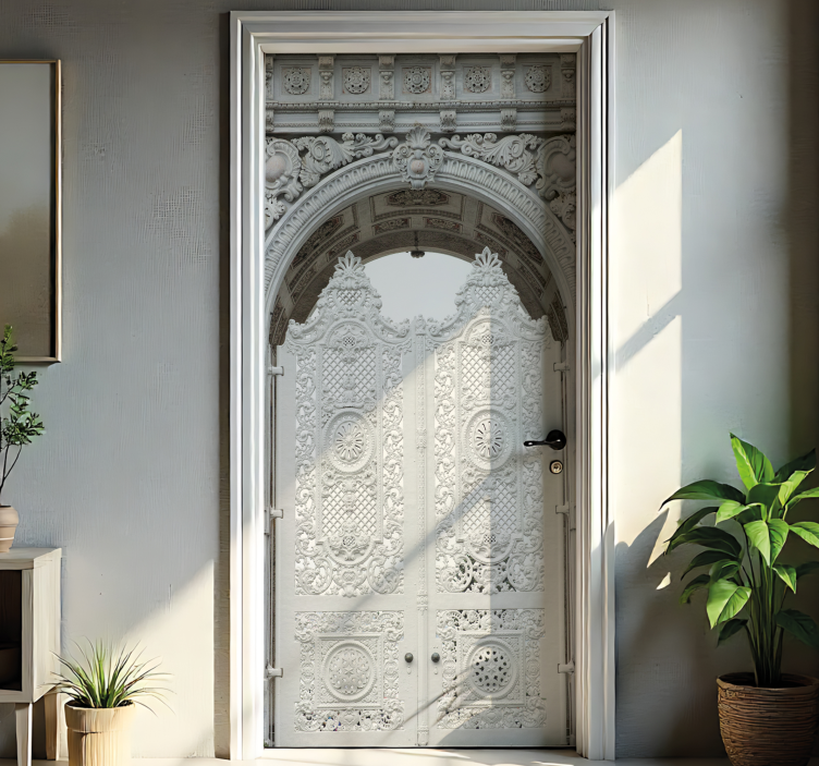Baroque-style 3D arch door sticker - TenStickers