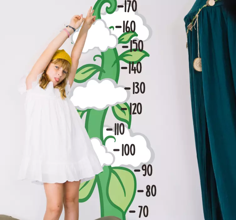 Beanstalk Height Chart Wall Sticker - TenStickers