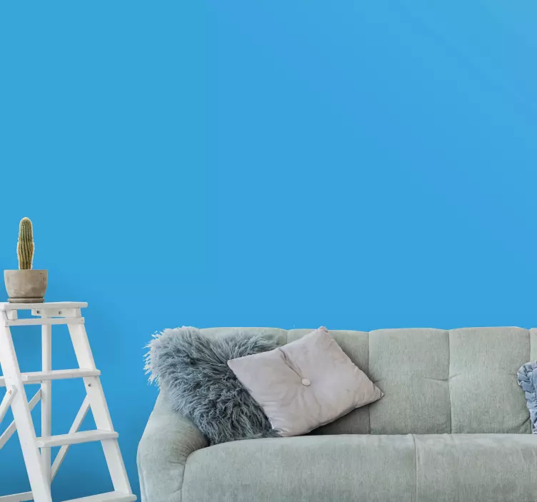 Blue plain color wall vinyl - TenStickers