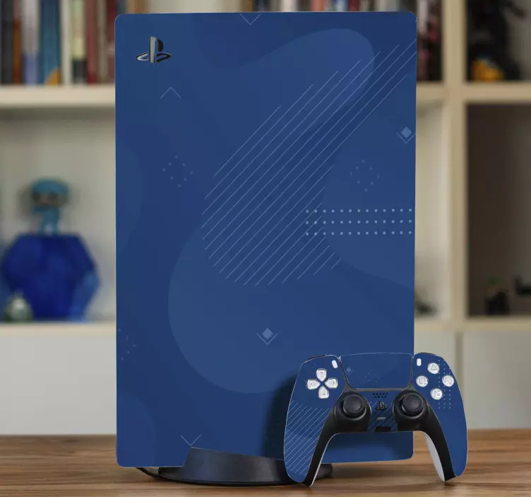 Blue waves with spots PlayStation decal - TenStickers
