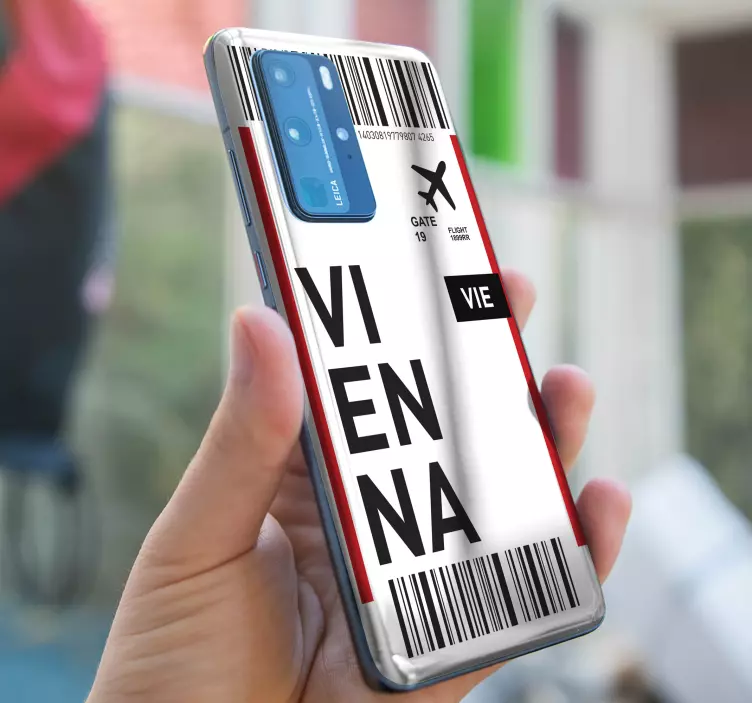 Viena boarding pass huawei sticker - TenStickers