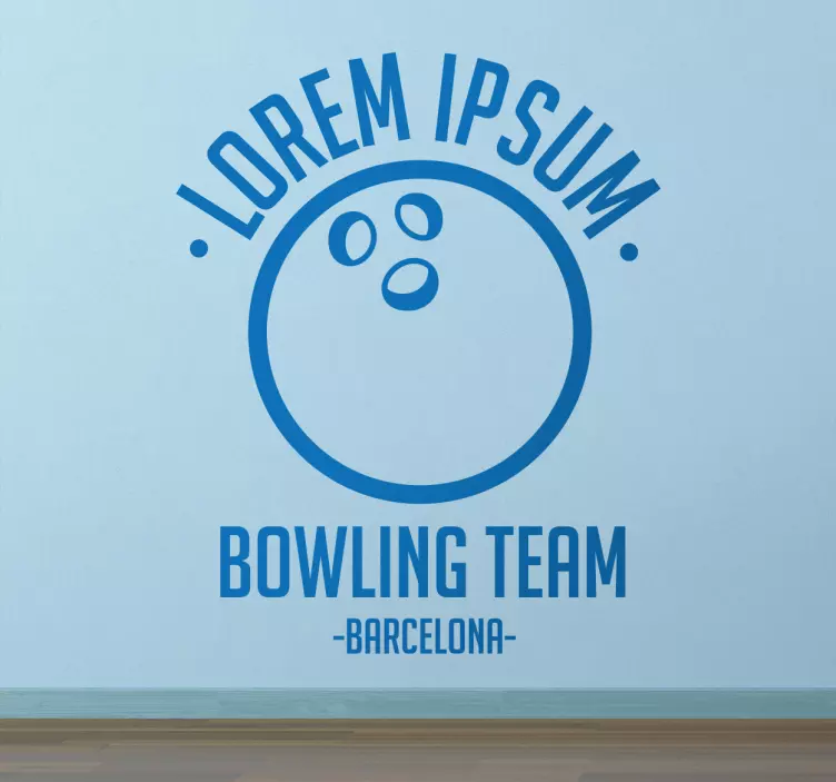 Bowling Club Wall Sticker - TenStickers