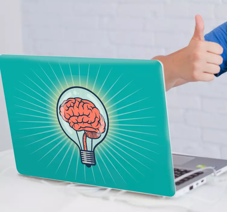 Brain Idea Laptop Sticker - TenStickers