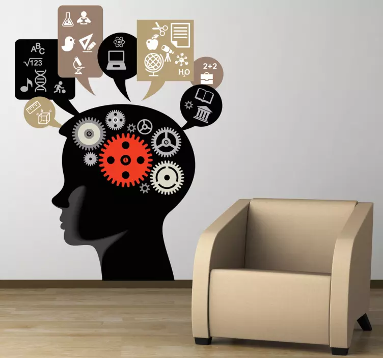 Brain Work Wall Sticker - TenStickers
