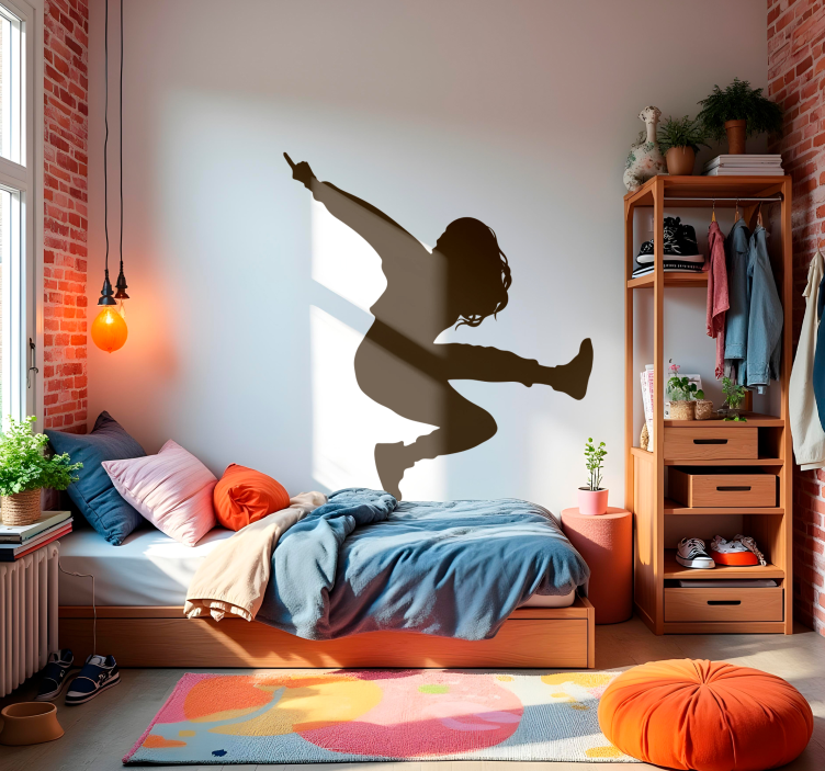 "Breakdance" woman wall sticker - TenStickers