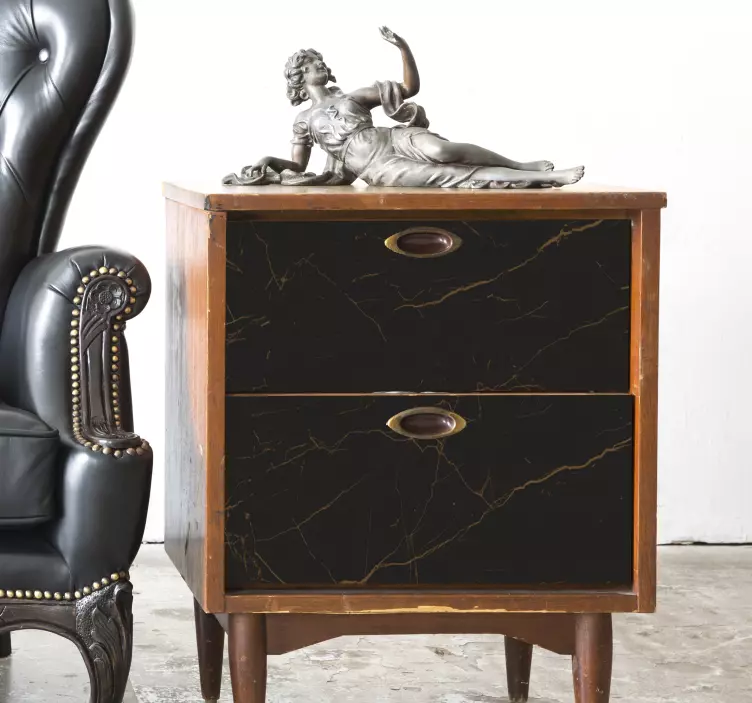 Brown marble texture furniture sticker - TenStickers