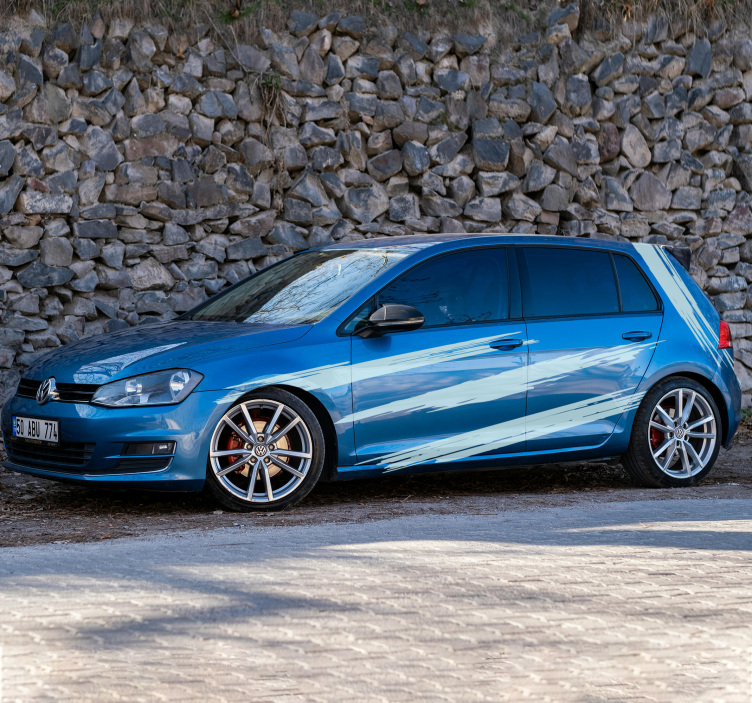 Brush design set car sticker - TenStickers