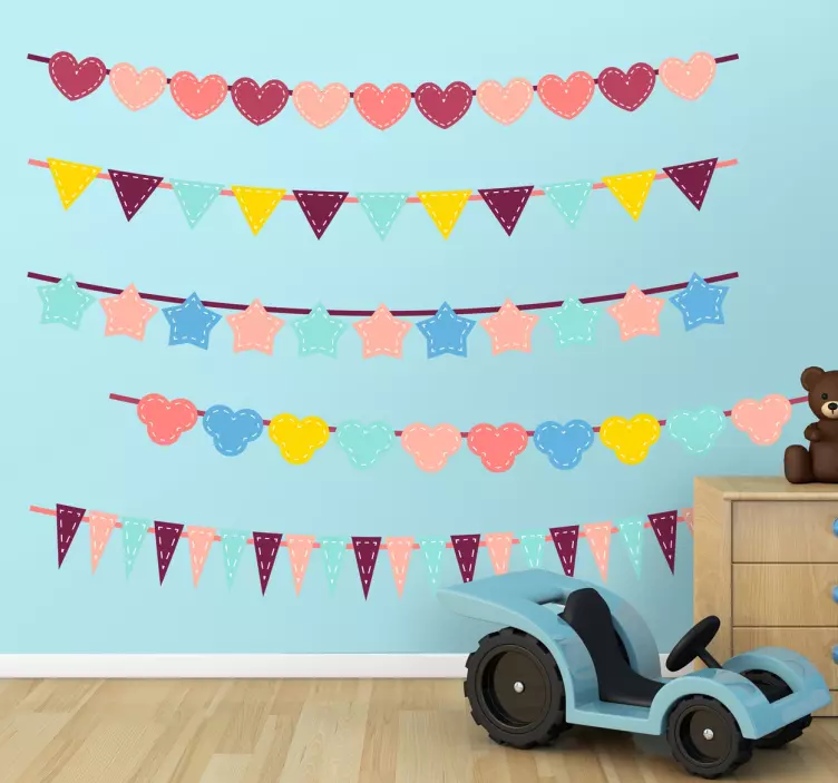 Bunting Banners Decal Set - TenStickers
