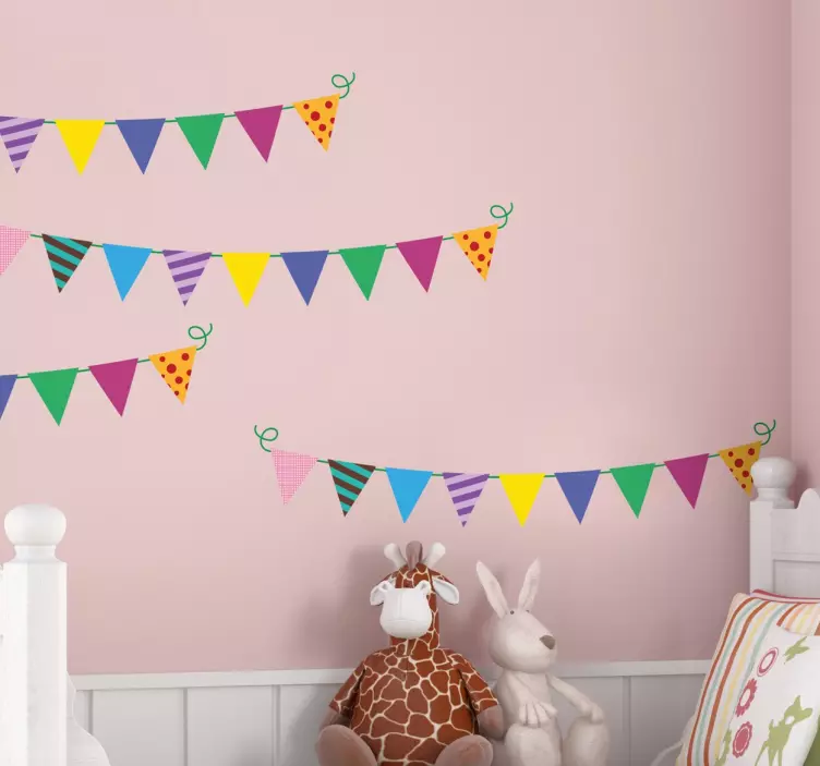 Bunting Flags Sticker - TenStickers