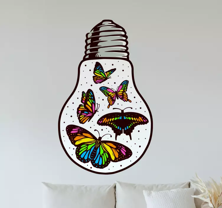 Butterfly wall sticker colorful butterfly design - TenStickers