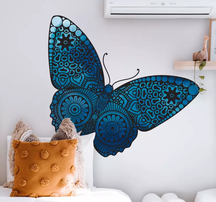 Butterfly wall sticker elaborate butterfly design - TenStickers
