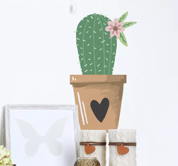 Cactus Plant Decorative Sticker - TenStickers