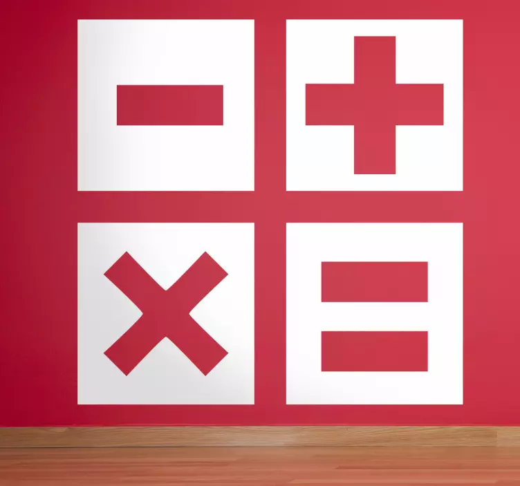 Calculator signs sticker - TenStickers