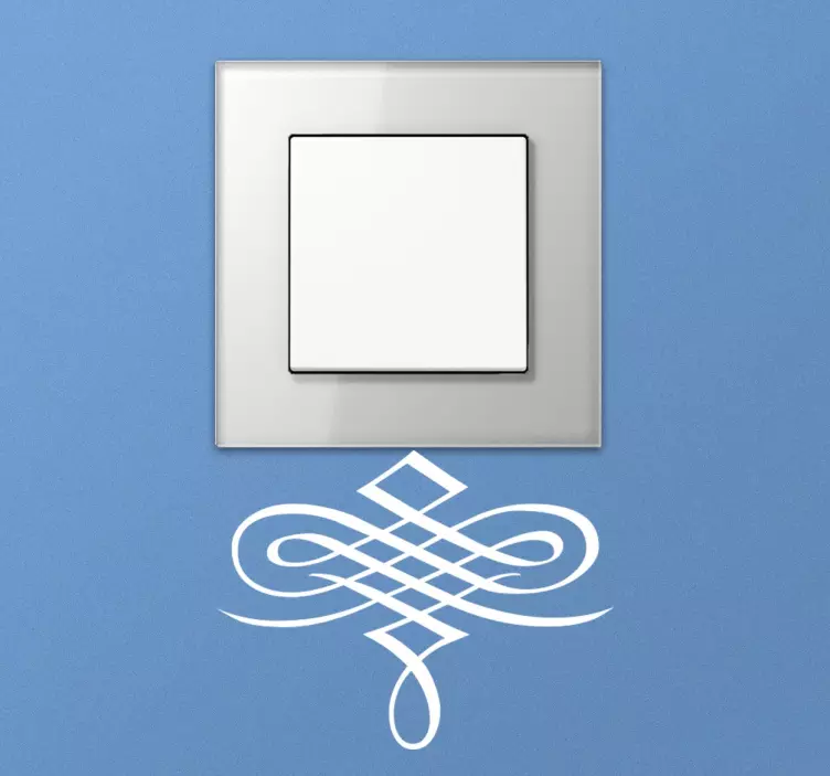 Calligraphic Ornamental Switch Sticker - TenStickers