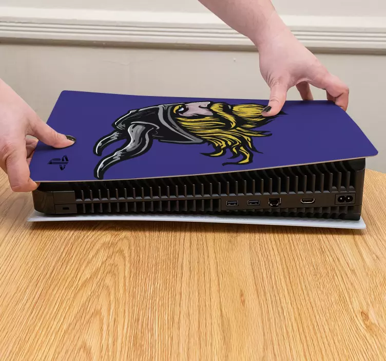 Cartoon knight PS5 sticker - TenStickers