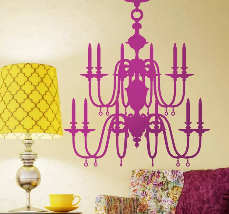 Chandelier Silhouette Sticker - TenStickers