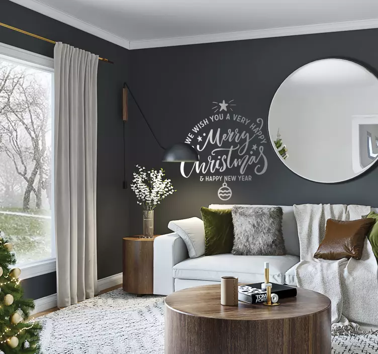 Christmas sticker joyful holiday wishes - TenStickers