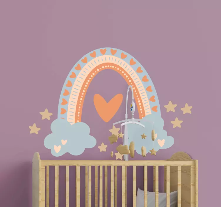 Cheerful rainbow design wall stickers for kid - TenStickers