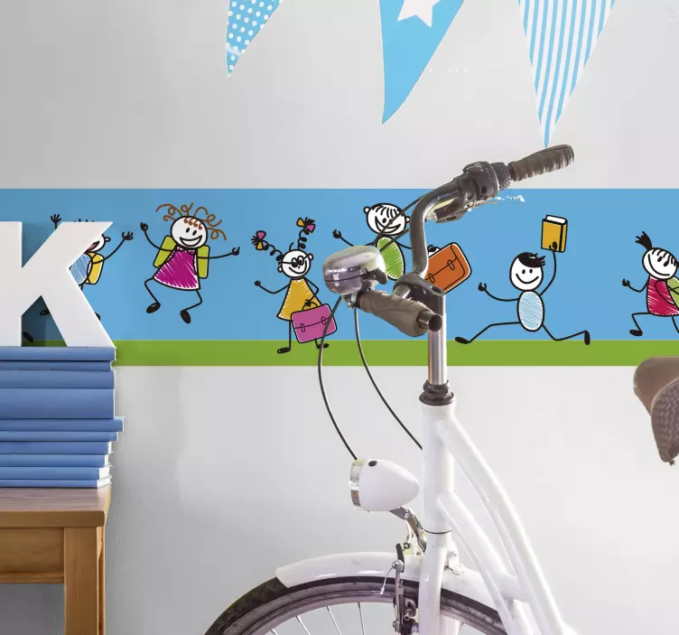 Children Having Fun Wall Sticker - TenStickers