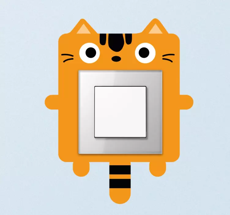 Children's Kitten Light Switch Sticker - TenStickers