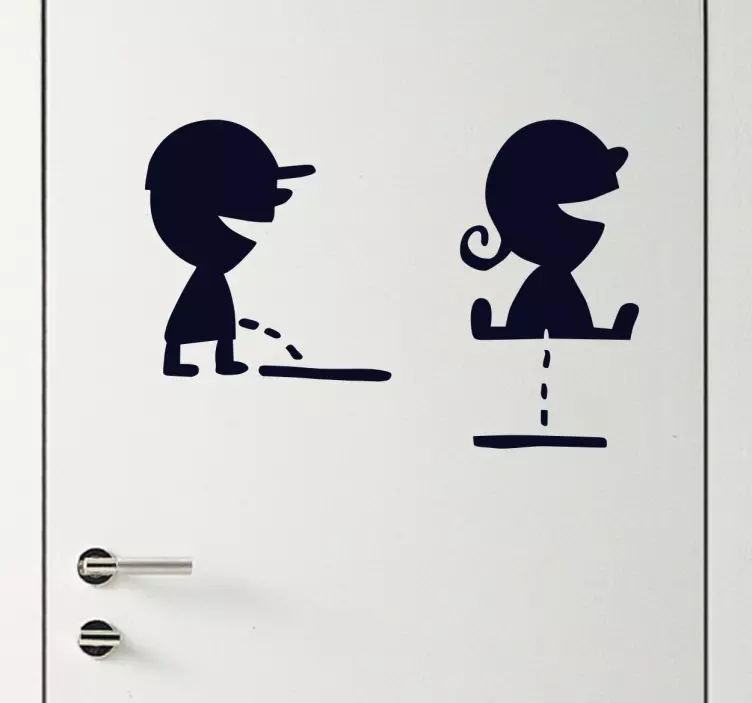 Children's WC Sign Stickers - TenStickers