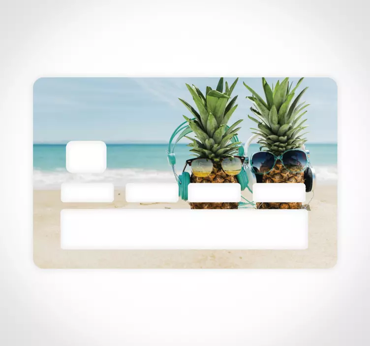 Chillin' pineapples credit card sticker - TenStickers