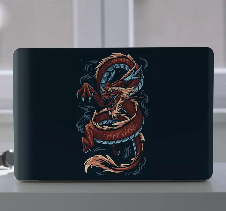Chinese dragon illustration laptop skins - TenStickers