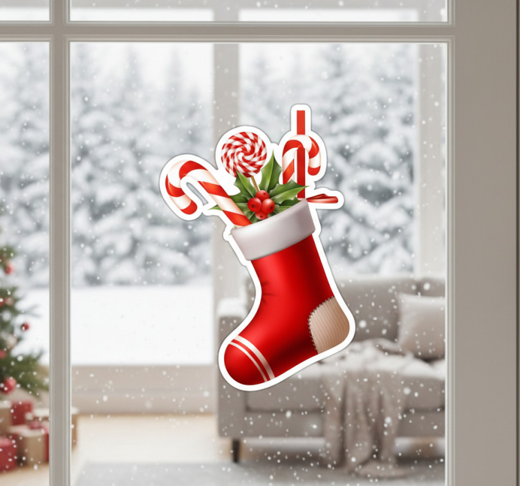 Christmas sticker for stockings candy gifts - TenStickers
