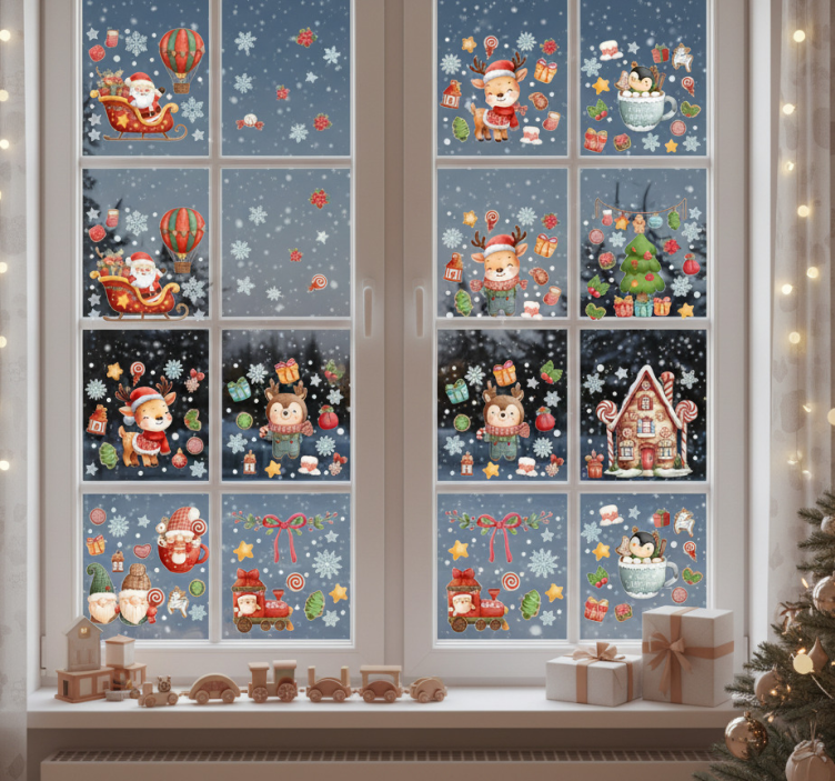 Christmas sticker winter window decorations - TenStickers