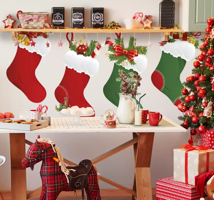 Christmas Stockings Sticker - TenStickers