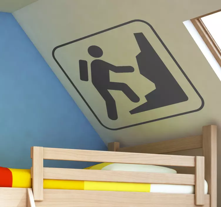 Climbing Icon Sign Sticker - TenStickers