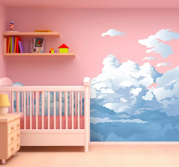 Cloudy Sky Wall Sticker - TenStickers