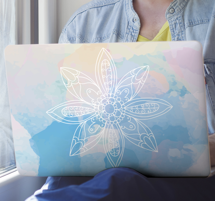 Colorful mandala laptop sticker - TenStickers