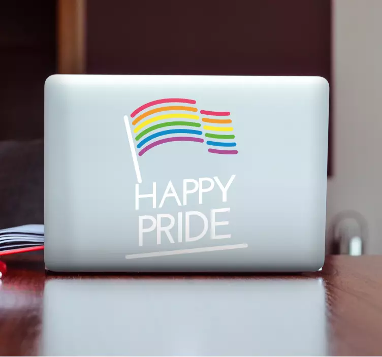 Colorful pride day labels laptop skins - TenStickers