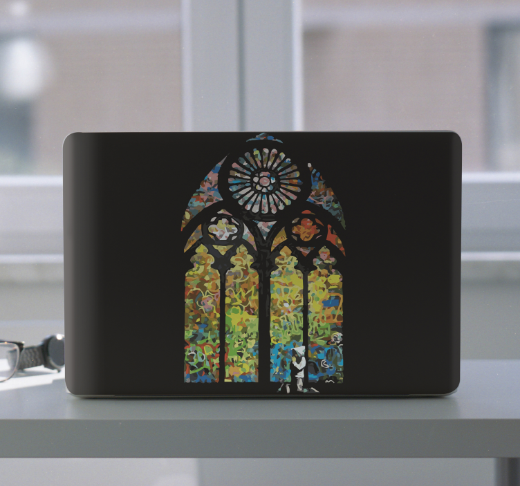 Colorful stained glass laptop skin - TenStickers