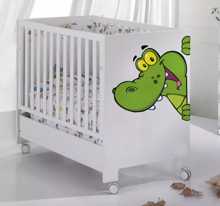 Coloured Crocodile Kids Sticker - TenStickers